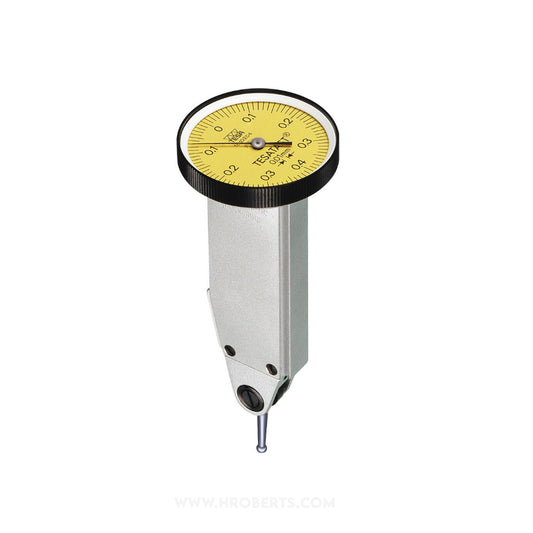 Tesa 01810204 Tesatast Lever Dial Indicator Vertical Type, Graduation 0.01mm, Range 0.8mm, Scale 0-0.4-0, Stylus Length 12.53mm, Bezel Diameter 28mm