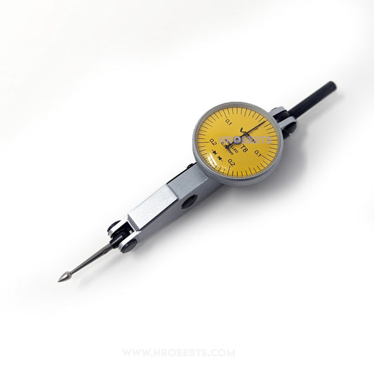 Verdict 08-2009 T8 Metric Lever Dial Indicator Horizontal Type, Graduation 0.01mm, Range 0.5mm, Scale 0-0.25-0, Stylus Length 19.5mm, Bezel Diameter 26.5mm