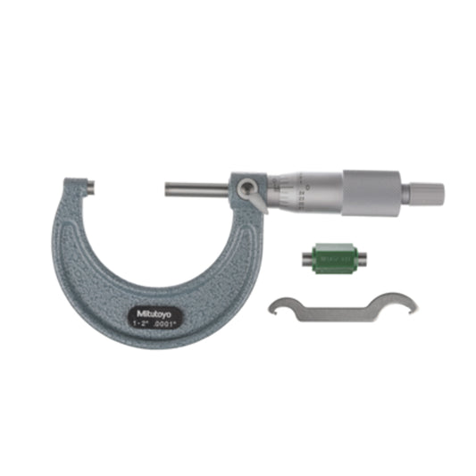 Mitutoyo 103-132 Micrometer, Range 1-2", Graduation 0.0001"