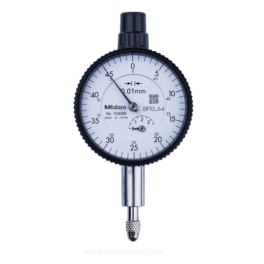 Mitutoyo 1040A Dial Indicator, Graduation 0.01mm, Range 3.5mm, Scale 0-50, Bezel Diameter 40mm