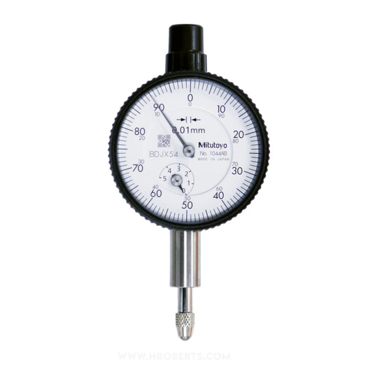 Mitutoyo 1044A Dial Indicator, Graduation 0.01mm, Range 5mm, Scale 0-100, Bezel Diameter 40mm