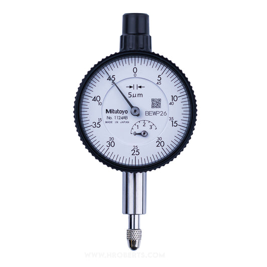 Mitutoyo 1124A Dial Indicator, Graduation 0.005mm, Range 3.5mm, Scale 0-50, Bezel Diameter 40mm