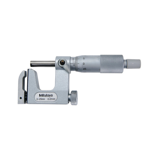 Mitutoyo 117-101 Uni-Mike Interchangeable Anvil Micrometer, Range 0-25mm, Graduation 0.01mm