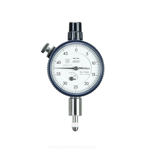 Mitutoyo 1506A Dial Indicator, Graduation 0.0005", Range 0.125", Scale 0-50, Bezel Diameter 1.57"