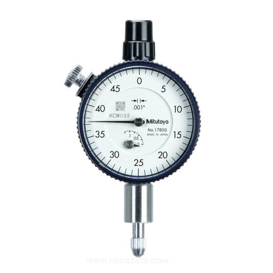 Mitutoyo 1780A Dial Indicator, Graduation 0.001", Range 0.125", Scale 0-50, Bezel Diameter 1.57"