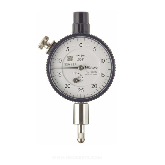 Mitutoyo 1781A Dial Indicator, Graduation 0.001", Range 0.125", Scale 0-25-0, Bezel Diameter 1.57"