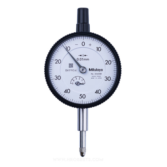 Mitutoyo 2045A Dial Indicator, Graduation 0.01mm, Range 5mm, Scale 0-50-0, Bezel Diameter 57mm