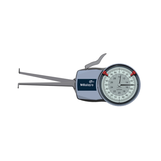 Mitutoyo 209-302 Inside Dial Caliper Gauge, Range 10-30mm, Graduation 0.01mm