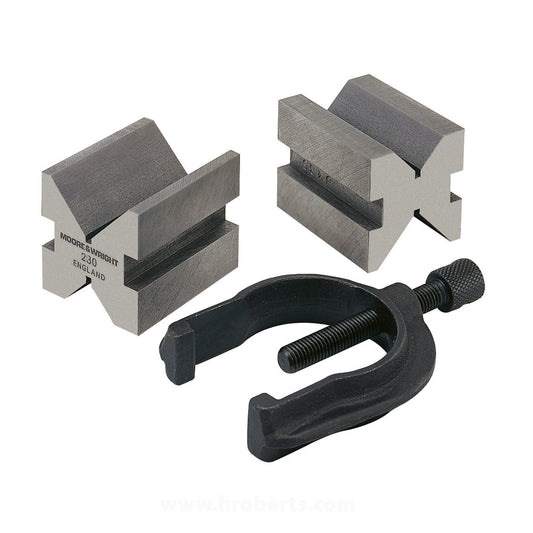 Moore & Wright 230 Vee Blocks Matched Pair, Capacity 40mm / 1.1/2"