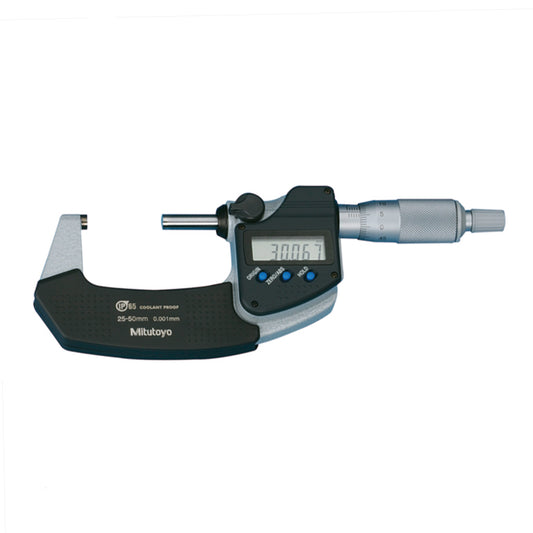 Mitutoyo 293-231-30 Digimatic Digital Micrometer, Range 25-50mm, Resolution 0.001mm, IP65, with SPC Data Output