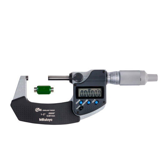 Mitutoyo 293-345-30 Digimatic Digital Micrometer, Range 1-2" /  25.4-50.8mm, Resolution 0.00005" / 0.001mm, IP65