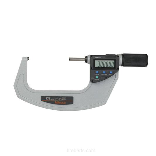 Mitutoyo 293-679-20 Digimatic Absolute Digital Micrometer, Range 3-4.2" / 76.2-106.68mm, Resolution 0.00005" / 0.001mm, IP65, with SPC Data Output