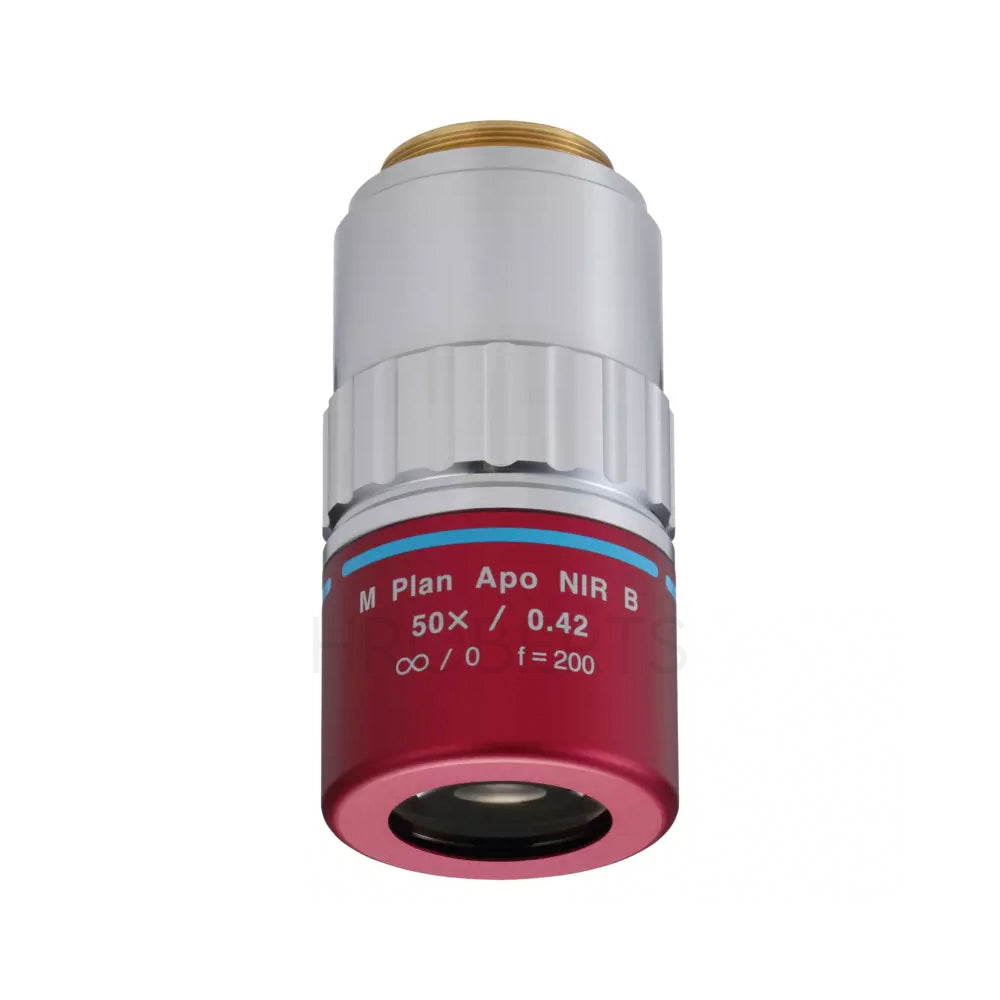 Mitutoyo 378-868-5 M Plan Apo NIR B 50X Objective for bright-field observation in near-infrared range, WD: 25.5mm