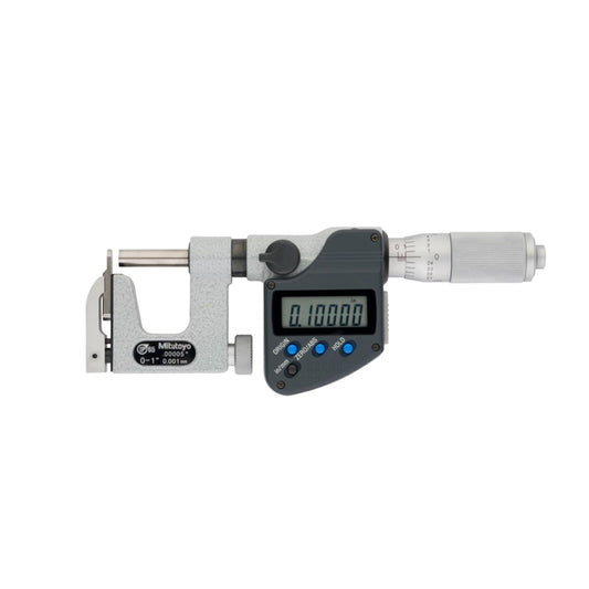 Mitutoyo 317-351-30 Digital Uni-Mike Interchangeable Anvil Micrometer, Range 0-1" / 0-25.4mm, Resolution 0.00005" / 0.001mm, IP65 with SPC Data Output
