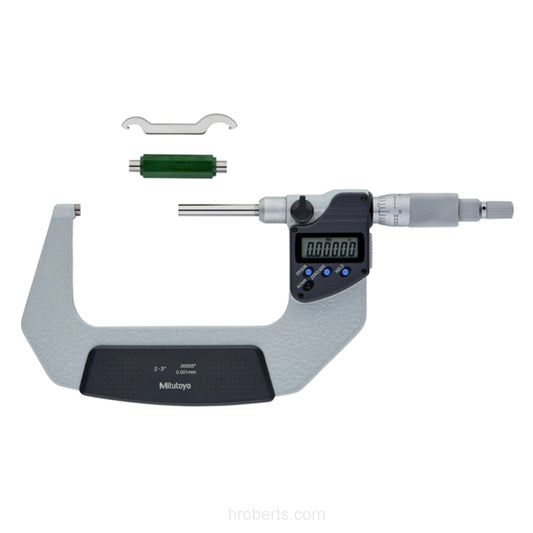 Mitutoyo 406-352-30 Digimatic Digital Non-Rotating Splindle Micrometer, Range 2-3" /  50.8-76.2mm, Resolution 0.00005" / 0.001mm with SPC Data Output