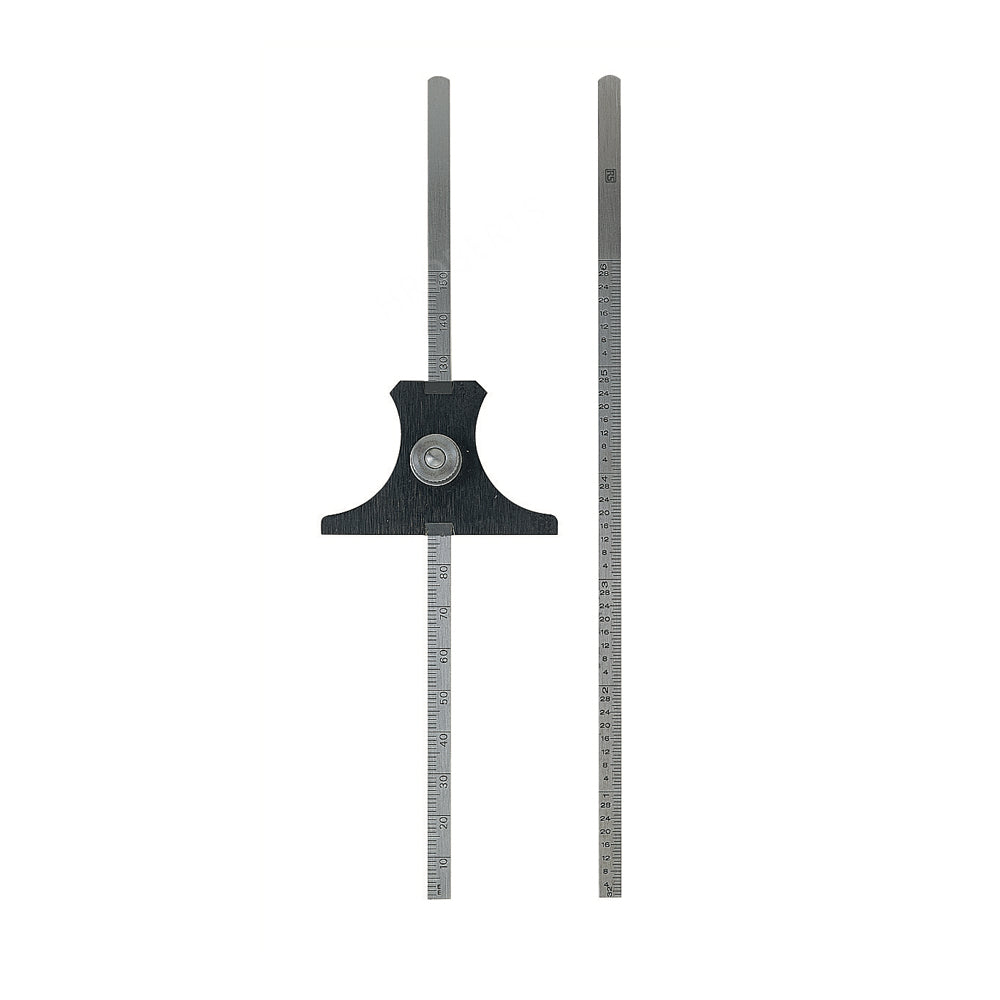 Moore & Wright 43M Depth Gauge, Range 0-150mm, Reversible Base, Width 5.5mm, Thickness 1.0mm, Size os Base 18mm, 56mm