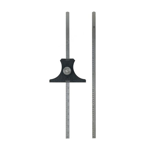 Moore & Wright 43 Depth Gauge, Range 0-150mm, Reversible Base, Width 5.5mm / 0.22", Thickness 1.0mm / 0.04", Size os Base 18mm, 56mm / 0.71", 2.21"