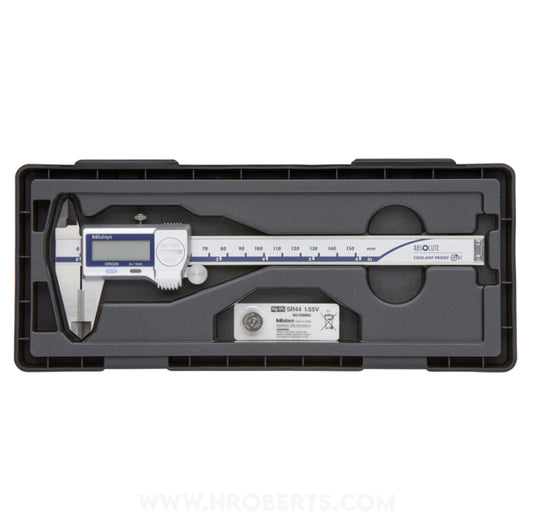 Mitutoyo 500-733-20 Digimatic Digital Coolant Proof Caliper, Range 0-150mm / 0-6", Resolution 0.01mm / 0.0005", Absolute System, IP67