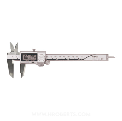 Mitutoyo 500-737-20 Digimatic Digital Coolant Proof Caliper, Range 0-150mm / 0-6", Resolution 0.01mm / 0.0005", Absolute System, IP67 and SPC Data Output