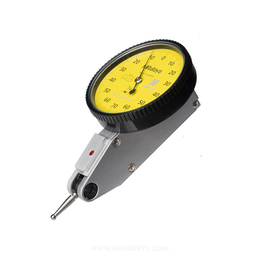Mitutoyo 513-401-10E Lever Dial Indicator Horizontal Type, Graduation 0.001mm, Range 0.14mm, Scale 0-70-0, Stylus Length 11.2mm, Bezel Diameter 40mm
