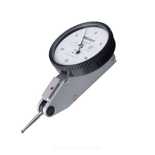 Mitutoyo 513-402-10E Lever Dial Indicator Horizontal Type, Graduation 0.0005", Range 0.03", Scale 0-15-0, Stylus Length 16.4mm, Bezel Diameter 40mm