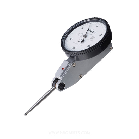 Mitutoyo 513-412-10E Lever Dial Indicator Horizontal Type, Graduation 0.0005", Range 0.03", Scale 0-15-0, Stylus Length 30.4mm, Bezel Diameter 40mm