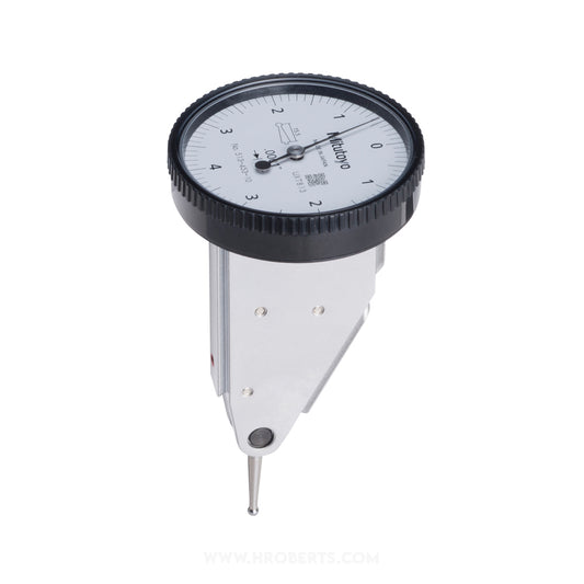 Mitutoyo 513-453-10E Lever Dial Indicator Vertical Type, Graduation 0.0001", Range 0.008", Scale 0-4-0, Stylus Length 15.5mm, Bezel Diameter 40mm