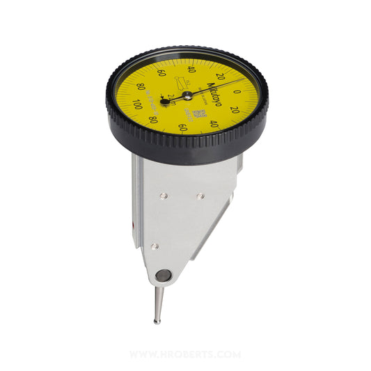 Mitutoyo 513-455-10E Lever Dial Indicator Vertical Type, Graduation 0.002mm, Range 0.2mm, Scale 0-100-0, Stylus Length 15.2mm, Bezel Diameter 40mm