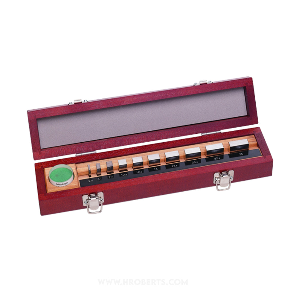Mitutoyo 516-106-10 Micrometer Inspection Gauge Block Set, Grade 0, Steel, Metric