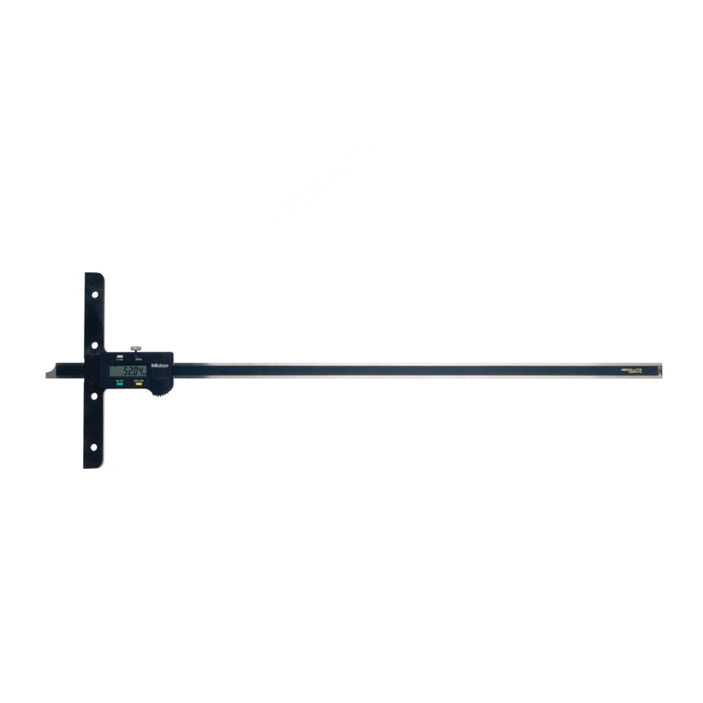 Mitutoyo 571-215-10 Absolute Digimatic Digital Vernier Depth Gauge, Range 0-600mm / 0-24", Resolution  0.01mm / 0.0005", Base 250 x 10mm with SPC Data Output