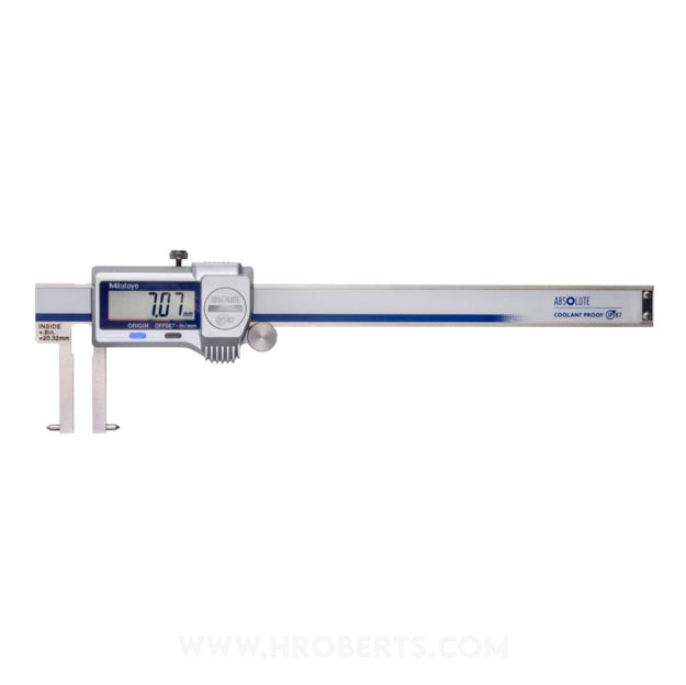 Mitutoyo 573-746-20 Digimatic Digital Caliper Point Jaw Inside Type, Range 20-170mm / 0.8-6.8", Resolution 0.01mm / 0.0005", IP67 Absolute System and SPC Data Output
