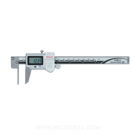 Mitutoyo 573-761-20 Digimatic Digital Caliper Tube Thickness Type, Range 0-150mm / 0-6", Resolution 0.01mm / 0.0005", IP67 Absolute System and SPC Data Output