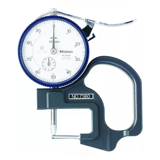 Mitutoyo 7360A Dial Thickness Gauge, Range 0-10mm, Graduation 0.01mm