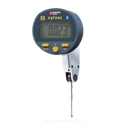 Sylvac 30-805-4322 Digital Lever Indicator Horizontal Type, Resolution 0.001mm / 0.00005", Range 0.8mm, Stlyus Length 36.5mm