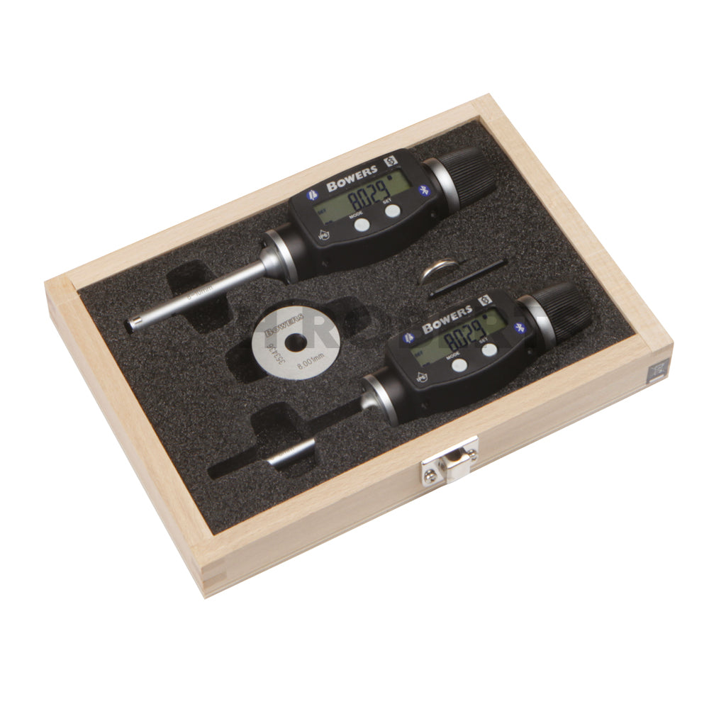 Bowers SXTD4U-BT Digital Bore Gauge Set, Range 10-20mm, Resolution 0.001mm, 3-Point Contact with Bluetooth, Supplied with Setting Rings and Ukas Certificate