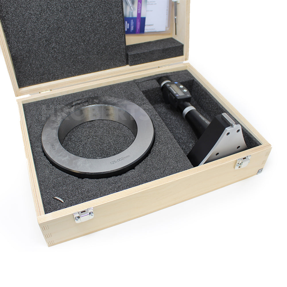 Bowers XTD125M-BT Digital Bore Gauge, Range 125-150mm, Resolution 0.001mm, 3-Point Contact with Bluetooth, Supplied with Setting Ring and Ukas Certificate