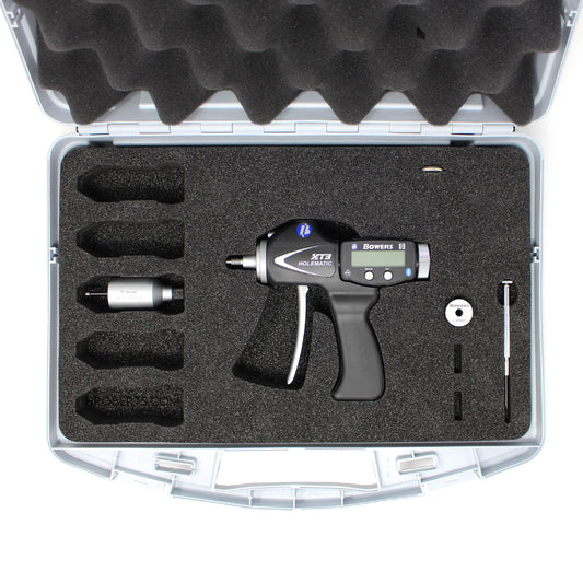 Bowers XTH5M-BT Digital Pistol Grip Bore Gauge, Range 5-6mm, Resolution 0.001mm, 2-Point Contact with Bluetooth, Supplied with Setting Ring and Ukas Certificate