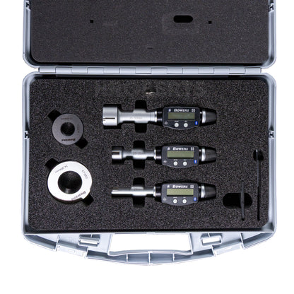 Bowers SXTD5U-BT Digital Bore Gauge Set, Range 20-50mm, Resolution 0.001mm, 3-Point Contact with Bluetooth, Supplied with Setting Rings and Ukas Certificate