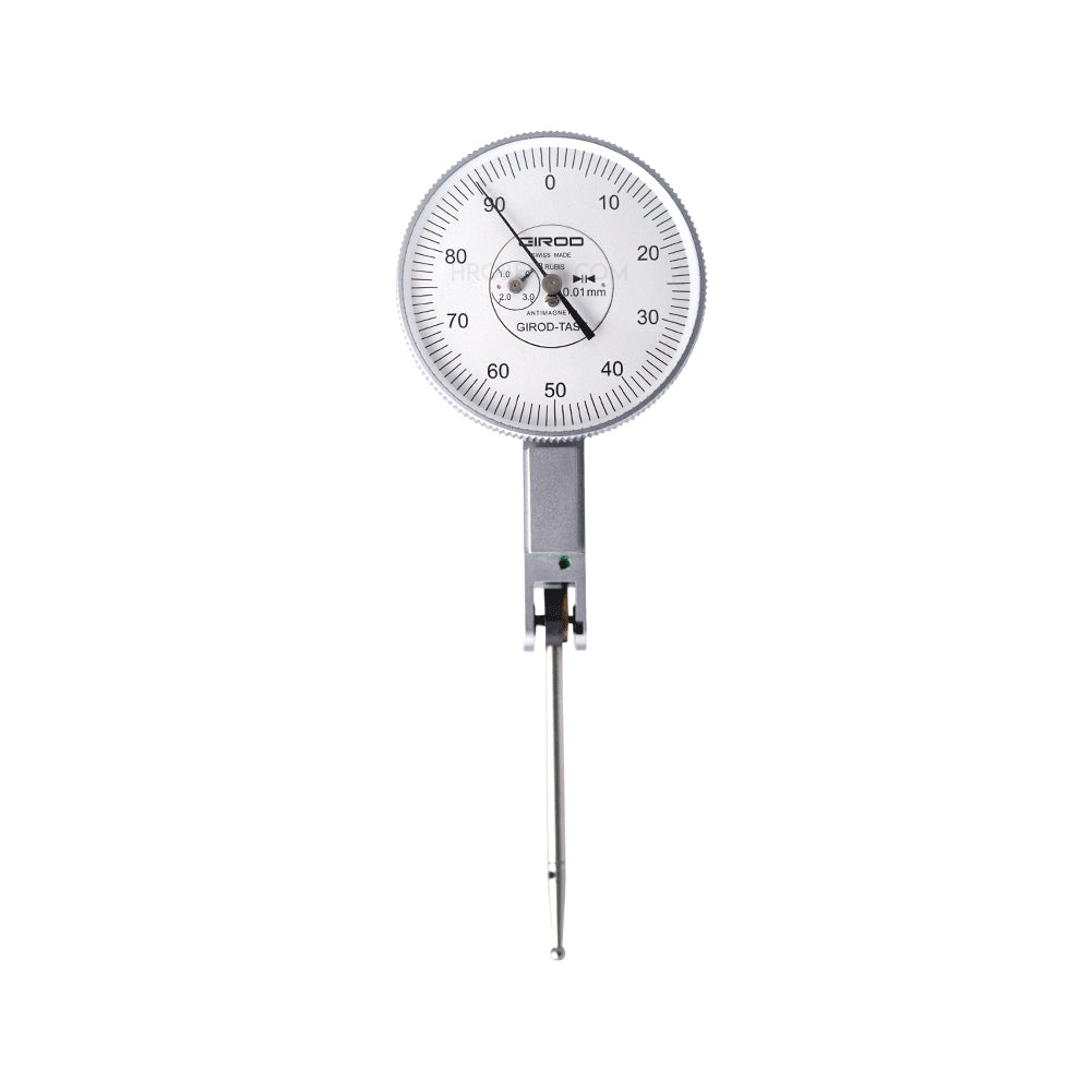 Girod GT 4464 R Lever Dial Indicator Horizontal Type, Graduation 0.01mm, Range 4mm, Stylus Length 38mm, Bezel Diameter 37mm
