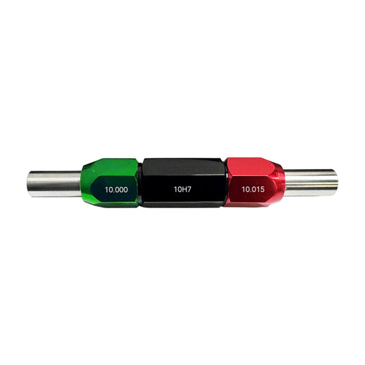 H Roberts 10mm Plain Plug Gauge - Class H7 tolerance - Go 10.000 No-Go 10.015mm