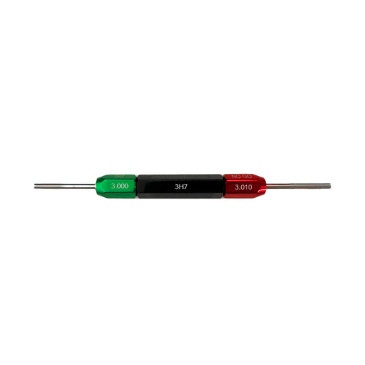 H Roberts 3mm Plain Plug Gauge - Class H7 tolerance - Go 3.000 No-Go 3.010mm