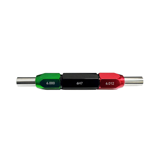 H Roberts 6mm Plain Plug Gauge - Class H7 tolerance - Go 6.000 No-Go 6.012mm