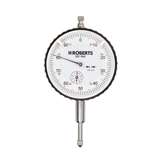 H Roberts 60th Anniversary Dial Indicator, Graduation 0.01mm, Range 10mm, Scale 0-100, Bezel Diameter 58mm