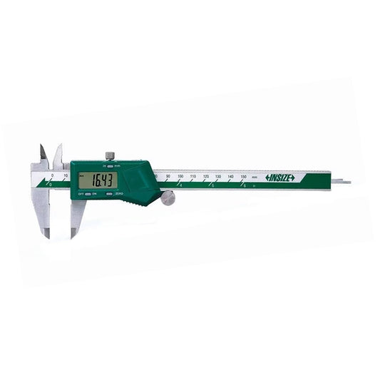 Insize 1108-150 Digital Caliper 0-150mm / 0-6" Digital Caliper Standard Model with Thumb Roller - 1108 Series