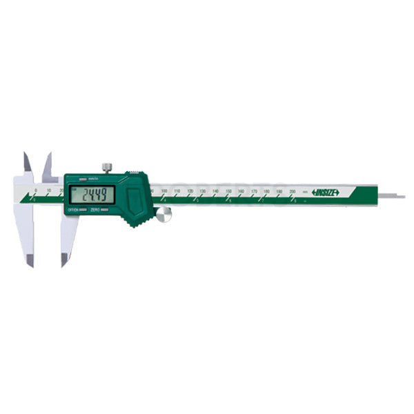 Insize 1113-200 Digital Caliper 0-200mm / 0-8" with built in wireless Data output, with Thumb Roller