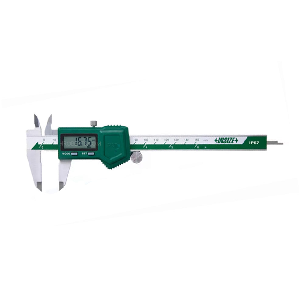Insize 1118-150B Digital Caliper 0-150mm / 0-6" IP67 Waterproof Digital Caliper with Thumb Roller - 1118 Series