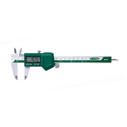Insize 1118-150B Digital Caliper 0-150mm / 0-6" IP67 Waterproof Digital Caliper with Thumb Roller - 1118 Series