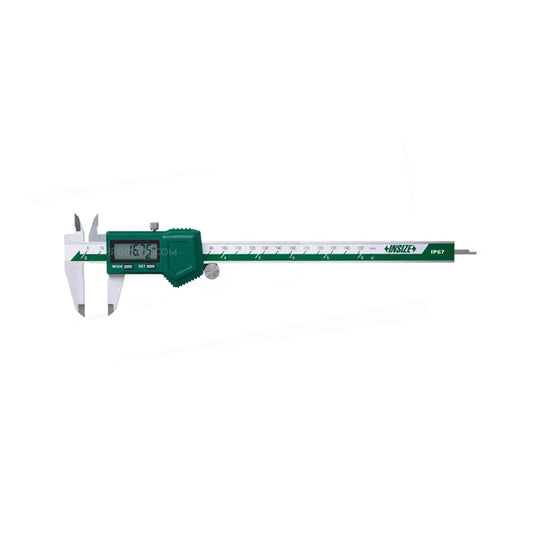 Insize 1118-200B Digital Caliper 0-200mm / 0-8" IP67 Waterproof Digital Caliper with Thumb Roller - 1118 Series