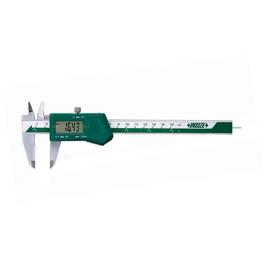 Insize 1119-150W Digital Caliper 0-150mm / 0-6" Digital Caliper Standard Model, Round Depth Rod, without Thumb Roller - 1108 Series