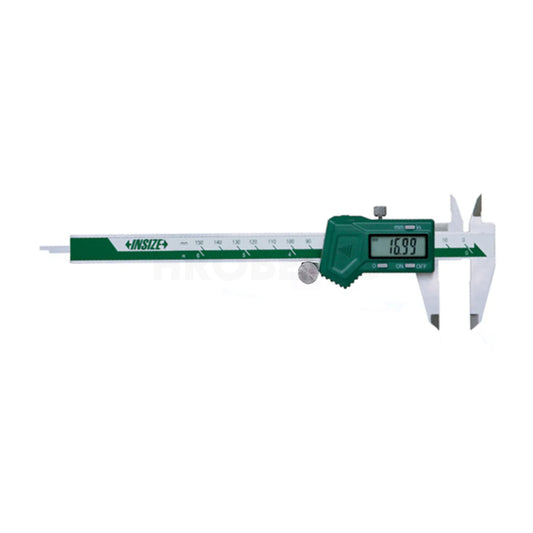 Insize 1130-150 Digital Caliper 0-150mm / 0-6" Left Handed Digital Caliper Standard Model with Thumb Roller and Data Output